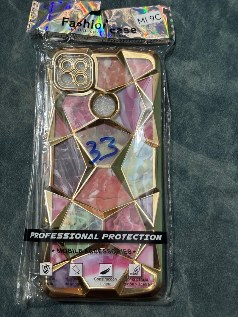 Diamond Pattern TPU Back Case (GOLD)