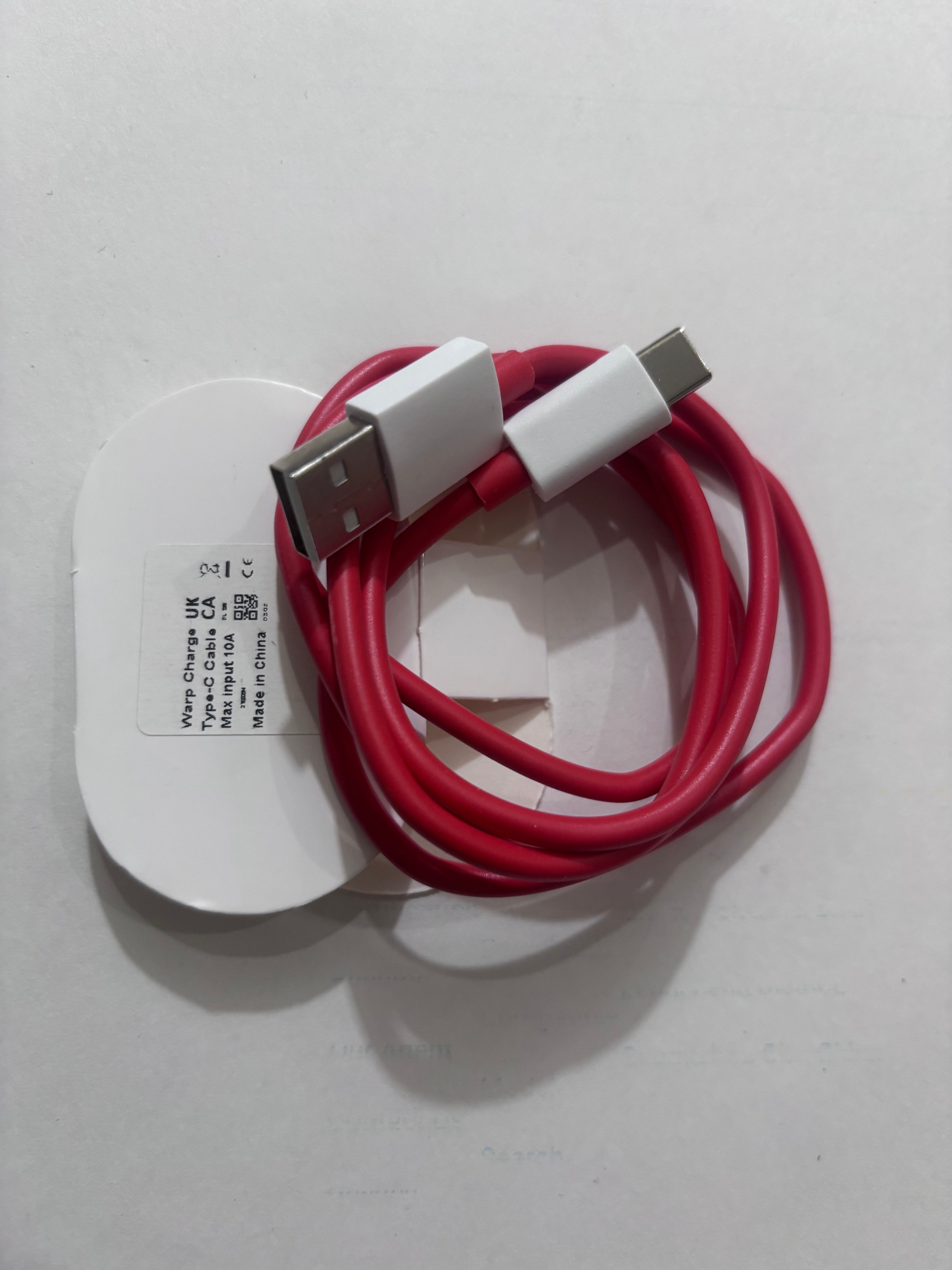 USB TO C RED CABLE 120 w fast charging supported